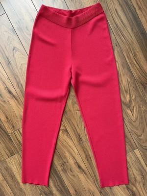 Women Marina Rinaldi Trousers Red Viscose M