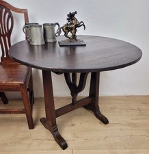 Vigneron Wine Tasting Table French Tilt Top Oak 19th Century Delivery Available