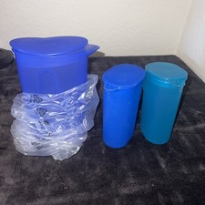 Tupperware Junge Welle  Kanne Saftkanne Milchkanne 2x500ml+1 Liter Blau Grün NEU