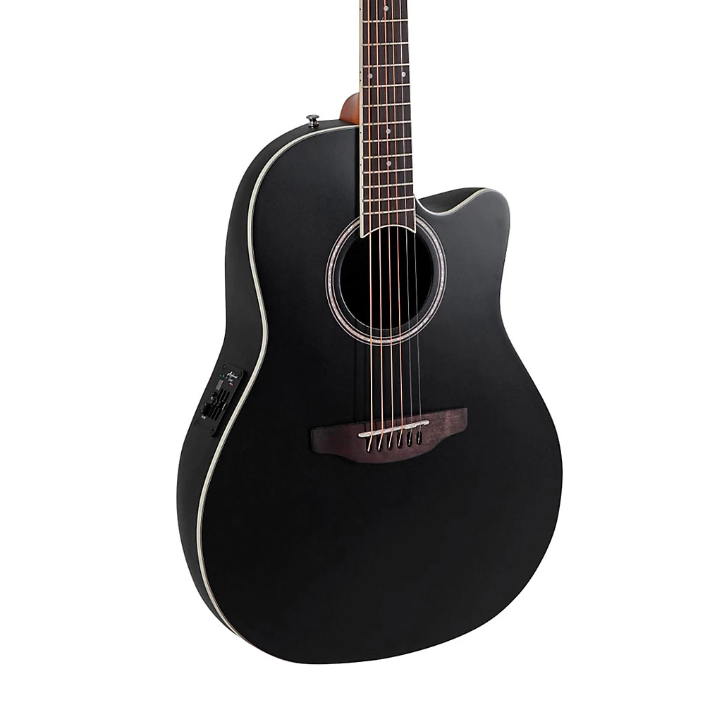 Applause AB24 Traditional Series Mid-Depth Acoustic-Electric Guitar Black 60790₽