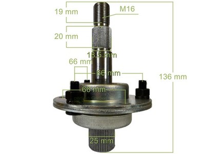 Messerspindel für CMI 81-11 91-12 Lawnflite 304 Greencut GOAT 100 / 717-0900