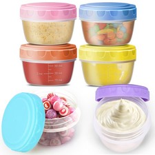 6 Pack 2 oz Salad Dressing Container To Go Dressing Containers with Lids