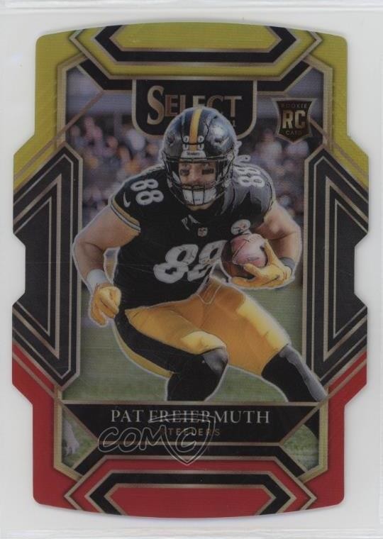 2021 Panini Select Club Level Red & Yellow Prizm Die-Cut Pat Freiermuth 0ot5