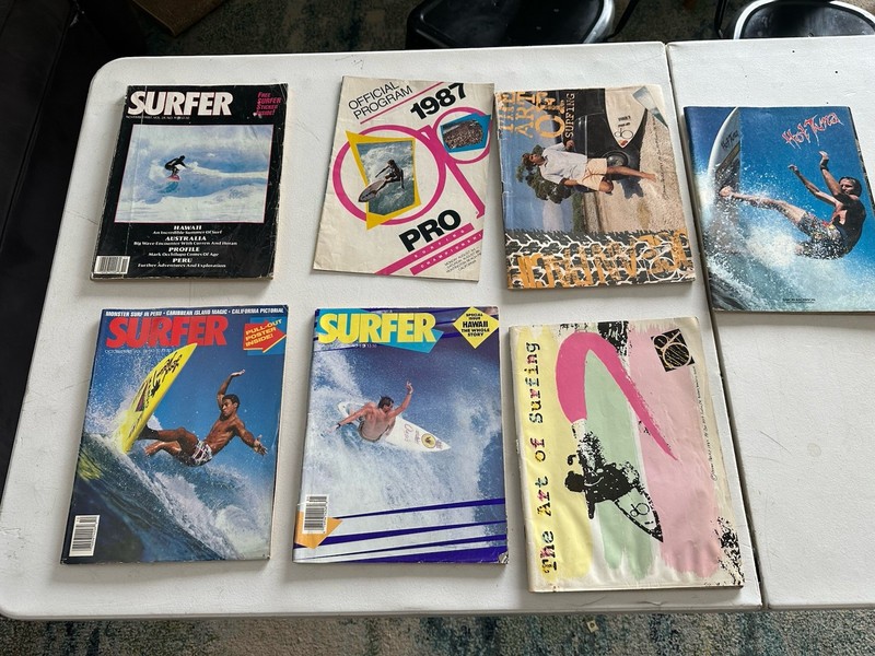 7 Vintage Surfer Magazines 1987 lot Surfing all from 1987