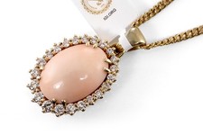 Kette Anhänger Engelshaut Koralle 22 Brillanten 585 Gelbgold IGI [BRORS 20021]