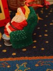 🔴  Hallmark Sleepy Santa Claus in flocked green lounge chair tree Ornament 1987 — photo 2