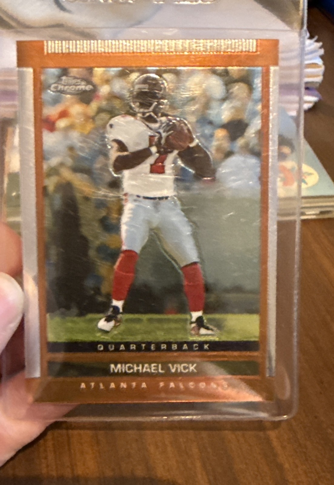 2003 Topps Draft Picks & Prospects - Michael Vick #56 Chrome Gold Refractor