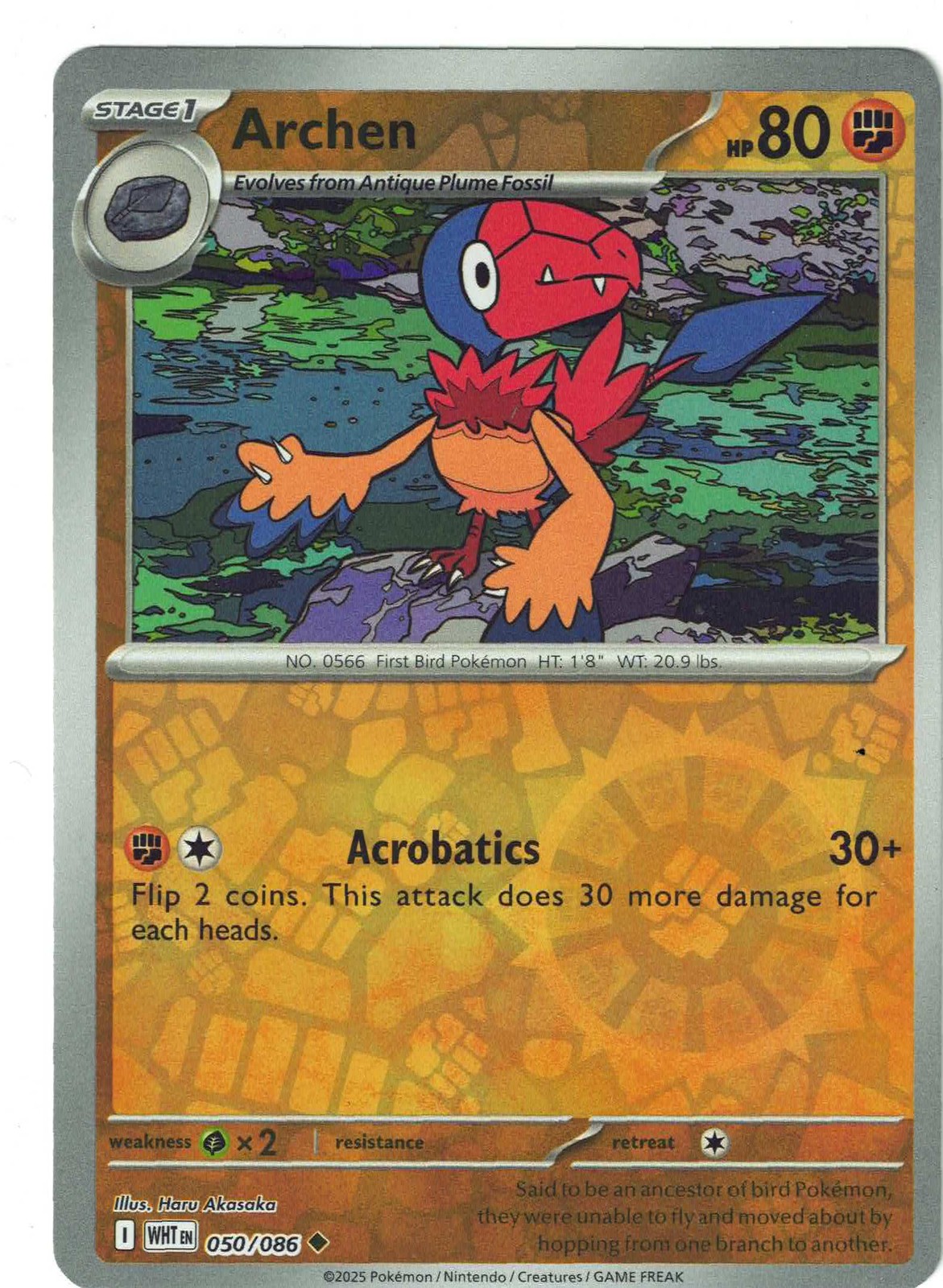 White Flare #050/086 Archen (Reverse Holo)