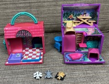 VTG. 90s Galloob Pound Puppies Pound Diner  Camp Hideaway Playset with 3 pets