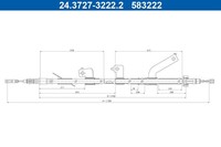 ATE Bremsseil Seilzug Feststellbremse 24.3727-3222.2 FüR Hyundai Tucson TL TLE 4