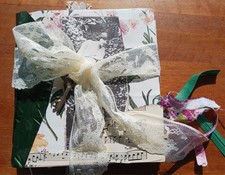 Junk Journal with Hand Dyed Rose Paper Garden Themed 56 Pages