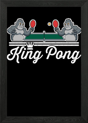 King Pong gerahmtes Wandbild Poster Leinwanddruck Bild