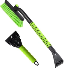 25" Snow Brush & Ice Scraper for Car Windshield, Detachable Snow Scrapers with F