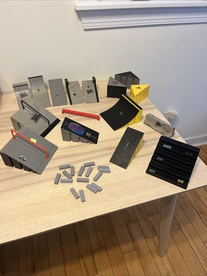 HUGE TECH DECK 16 Pieces Parts LOT - Ramps, Ledges, Stairs, Rails, And Blocks.
