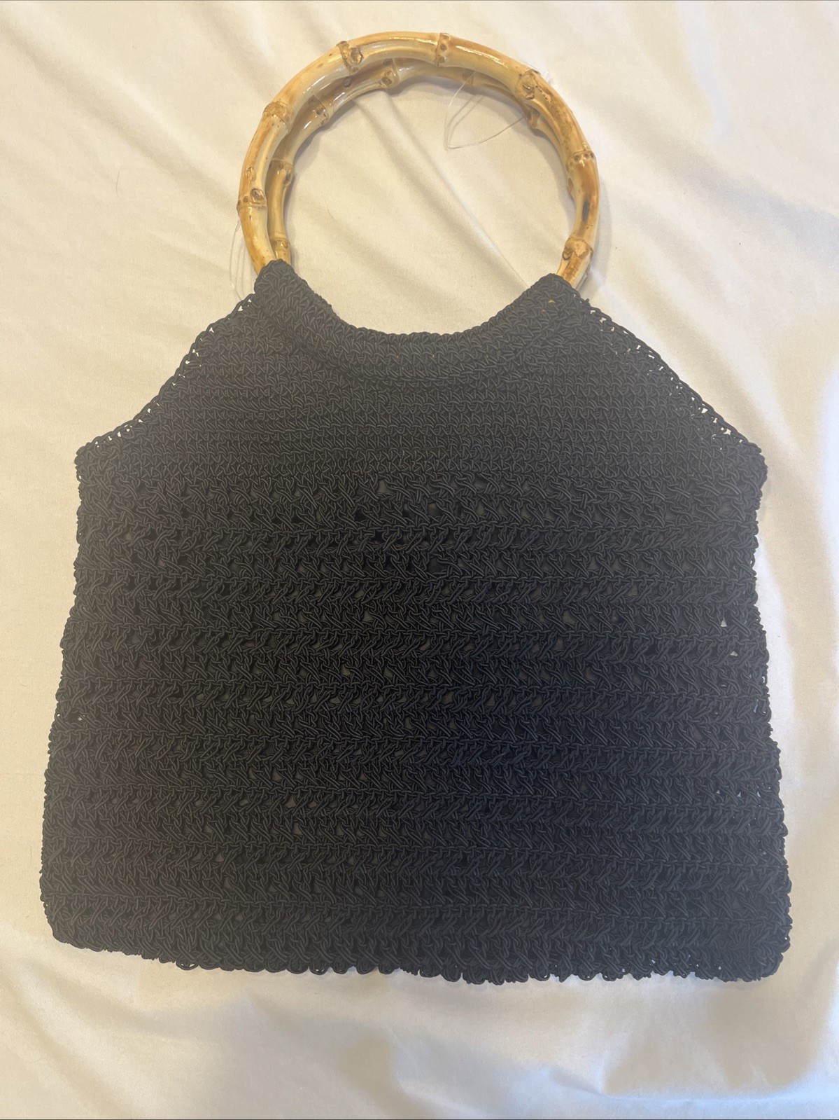 Chateau Macrame Black Patchwork Handbag Animal Pr… - image 14