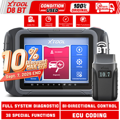 XTOOL USED D8 BT Auto OBD2 Full System Bidirectional Diagnostic CAN FD Scanner 