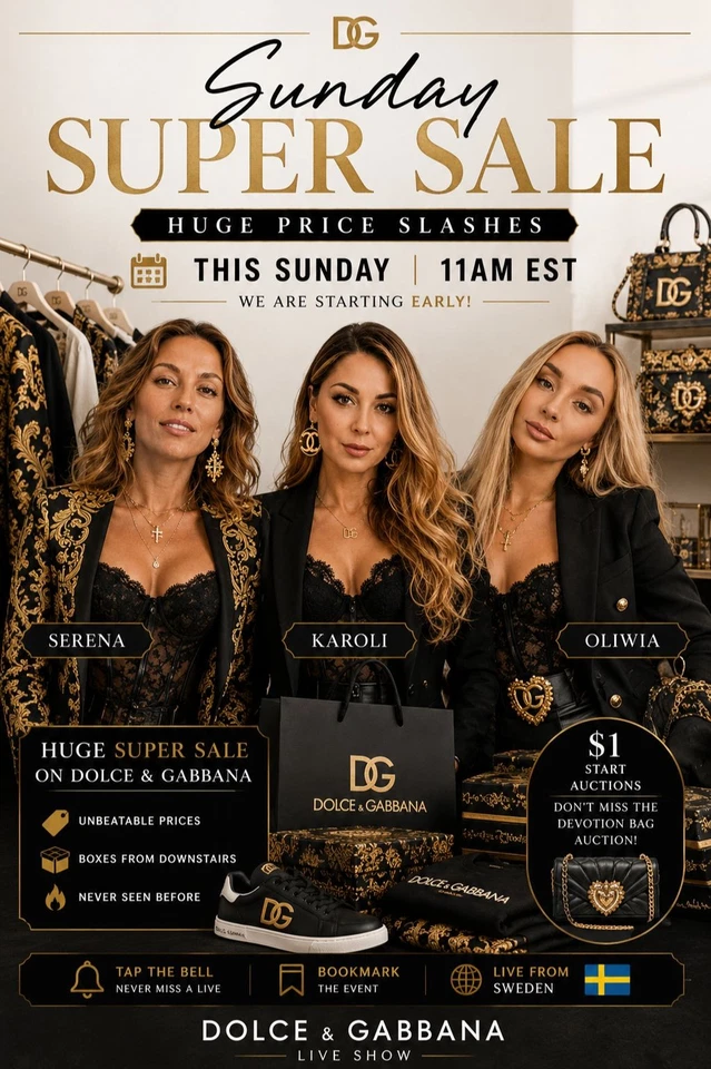 💲💸 Sunday Special! Huge Price Slashes on Dolce & Gabbana! 💸💲