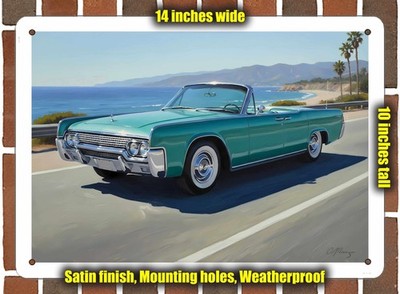 Metal Sign - 1961 Lincoln Continental Oil Painting - 14x10