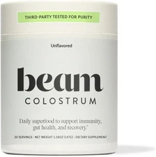Beam Colostrum Powder – Gut Health, Immune Support & Recovery Supplement 5.18oz
