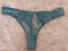 NWT VICTORIA SECRET The Lacie Lacie Sheer Heritage Thong Panty Small A3 