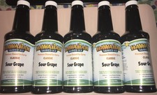 5 Hawaiian Shaved Ice Classic Sour Grape Premium Syrup Snow Cones Pops Soda