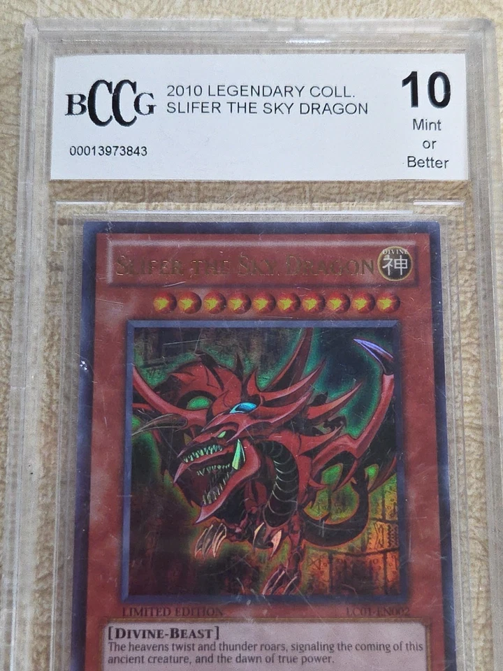2010 Slifer The Sky Dragon Yugioh Legendary Collection BCCG 10 Mint - Image 3 of 4