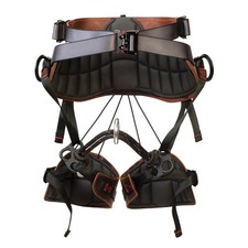 Denali Saddle Harness, Adjustable Water Buffalo Leather Arborist Harness with...