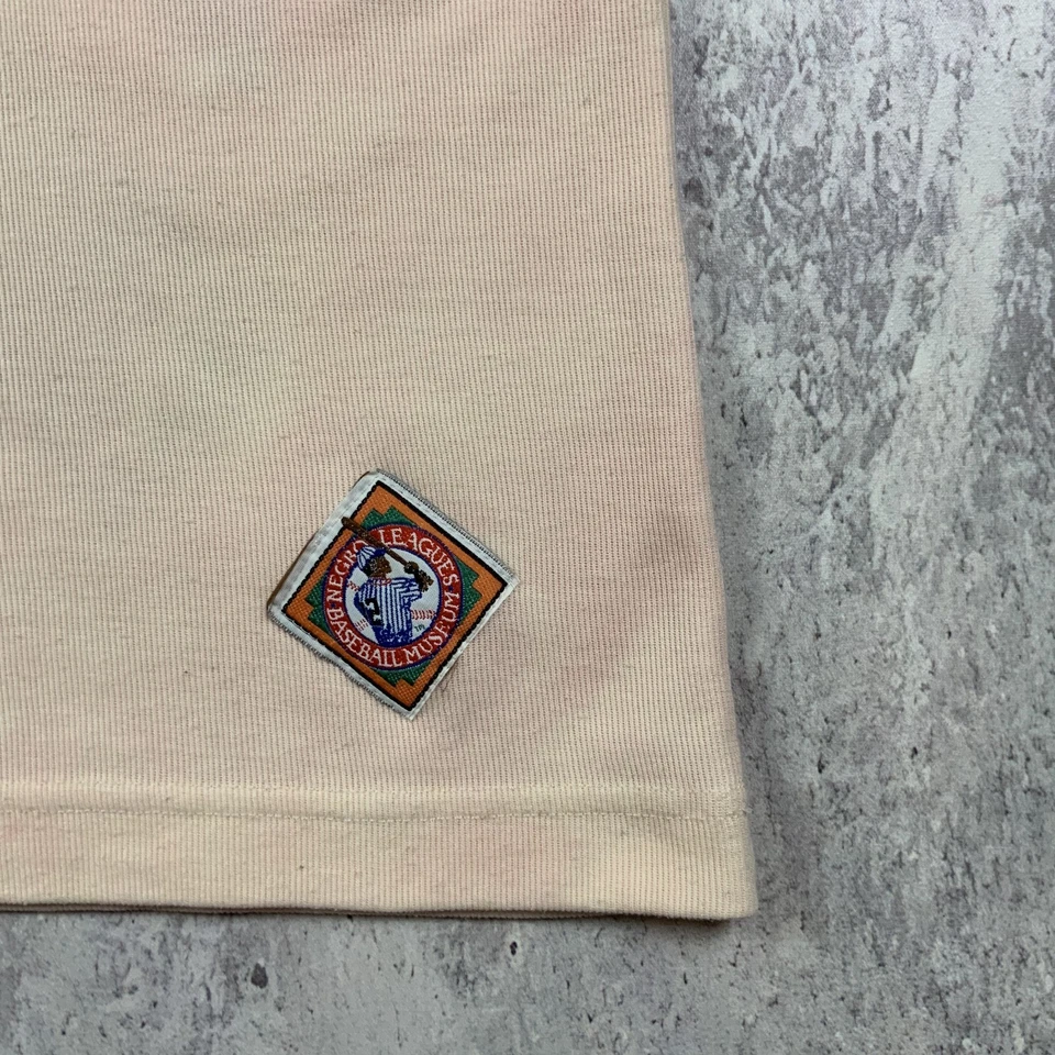 复古 Underground Railroad New York Cubans 衬衫男式中号米色黑人联盟 — 第 3/4 张图片