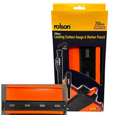 250mm Locking Contour Gauge With Marker Pencil ABS Plastic 60mm Depth Magnetic