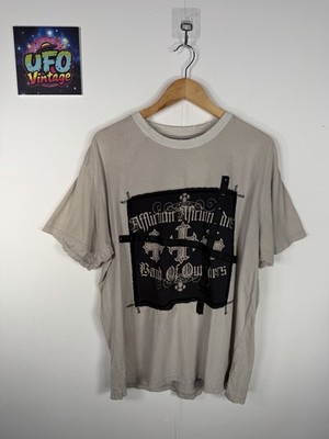 Affliction Band of Brothers T-Shirt Herren XL Grau Distressed Grunge Taping Gothic