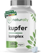 Kupfer Komplex - Kupferbisglycinat,-gluconat&-citrat - 180 vegane Tabletten