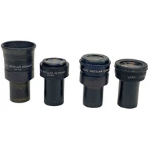 Leitz Wetzlar Periplan GF Microscope Eyepiece Lot 10x/18 10x/20 – 4 Pcs