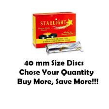 Qty 100 - 40MM Starlight Round Charcoal Hookah Incense Narghile Slow Burn Disc