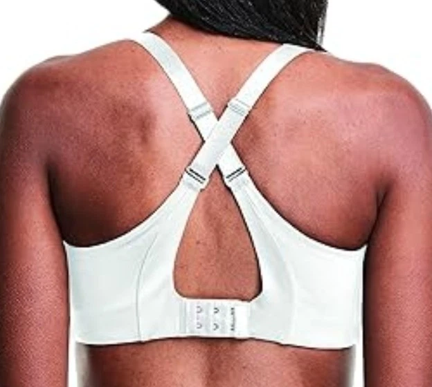 Sujetador deportivo diario Champion B5706 pequeño nuevo con etiquetas que absorbe la humedad espalda deportiva, blanco Foto 2 de 3