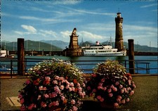 Lindau im Bodensee Hafenansicht vintage postcard s356