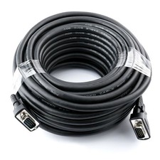 DTech 75ft VGA Cable Male to Male with Ferrites Screws 1080p High Resolution ...