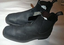 Blundstone Men's Black Leather Plain Toe Chelsea Boots Size AU-9.5 / US-10.5