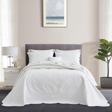 Oversized King Bedspread 138X122 Extra Wide, Ultrasonic Coverlet Bedding Set, Li