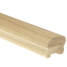 Solid Oak Cottage Loaf Handrail 32mm or 41mm Groove + Infill 1800–4200mm