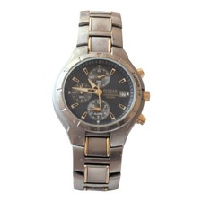 Pulsar Titanium Mens Chronograph Watch 100M Working 7T62-X007