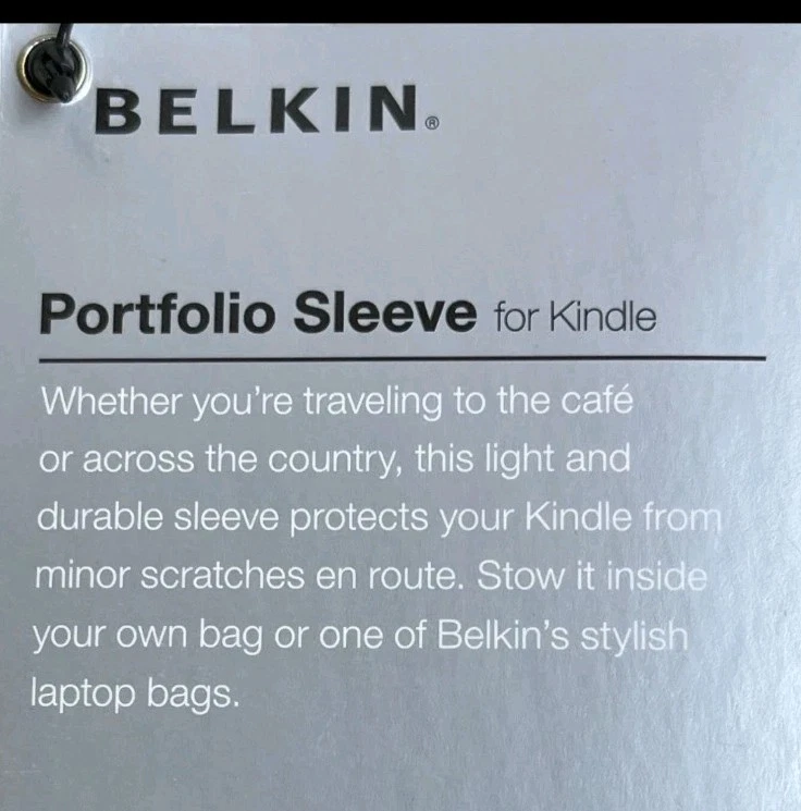 BELKIN Universal Portfolio Sleeve  KINDLE NEOPRENE F8N098 New In Package w/Tags - Image 4 of 4