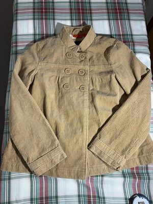 GAP Kids Beige Corduroy Double-breasted Peacoat Jacket. Size XL