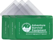 Credit Card Size Fresnel Lens Fire Starter and Magnifier Lenses (3 Pack - Green)