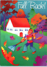 Vintage Postcard Fall Back Daylight Saving Time Price Realtors