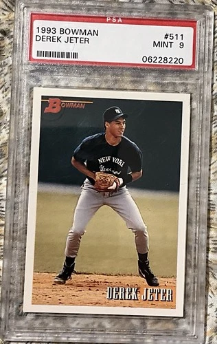 1993 BOWMAN  #511 DERECK JETER  RC  HOF  PSA 9 MT NEW YORK YANKEES