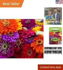 California Giant Zinnia Seeds - 50 Pack - Perfect Gift for Gardening Lovers