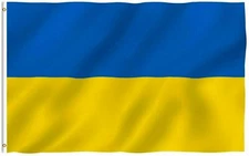 2x3 Ft Ukraine Plain Premium Quality Flag Ukrainian House Banner Grommets