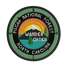 PISGAH National Forest Patch Iron-On Embroidered Applique Nature Badge Souvenir