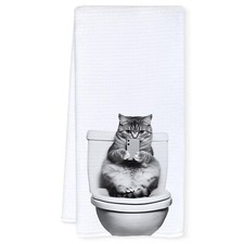 Funny Cat Bathroom Hand Towels Cat Bathroom Decor Cats Lover Mom Lady Gifts H...