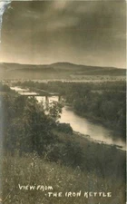 Beautiful Iron Kettle View 1914 RPPC Photo Postcard 7354